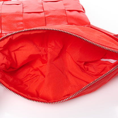 Bottega Veneta Paper Calfskin Intrecciato Stretch Cassette Bright Red 8 of 12