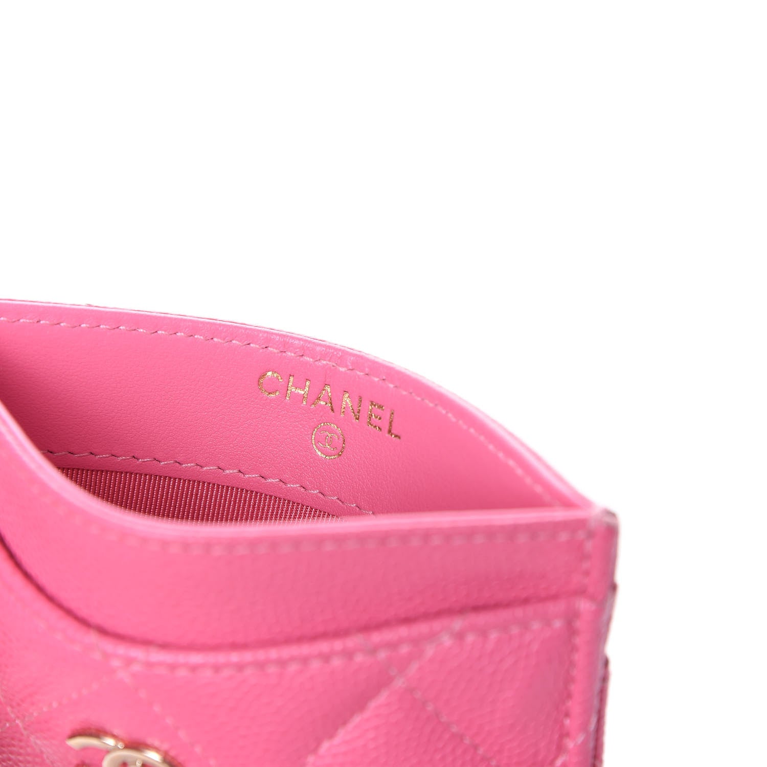 Chanel Caviar Quilted Card Holder Pink 6 of 10