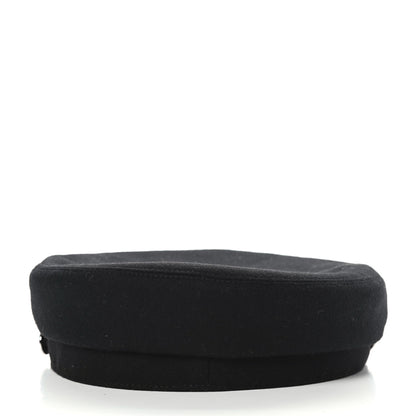 Hermes Cashmere Swift Womens Deauville Cap 58 Black 4 of 7