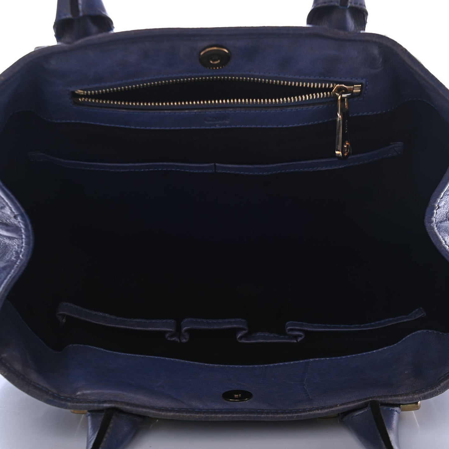 Tumbled Lambskin Medium Ethel Satchel Blue