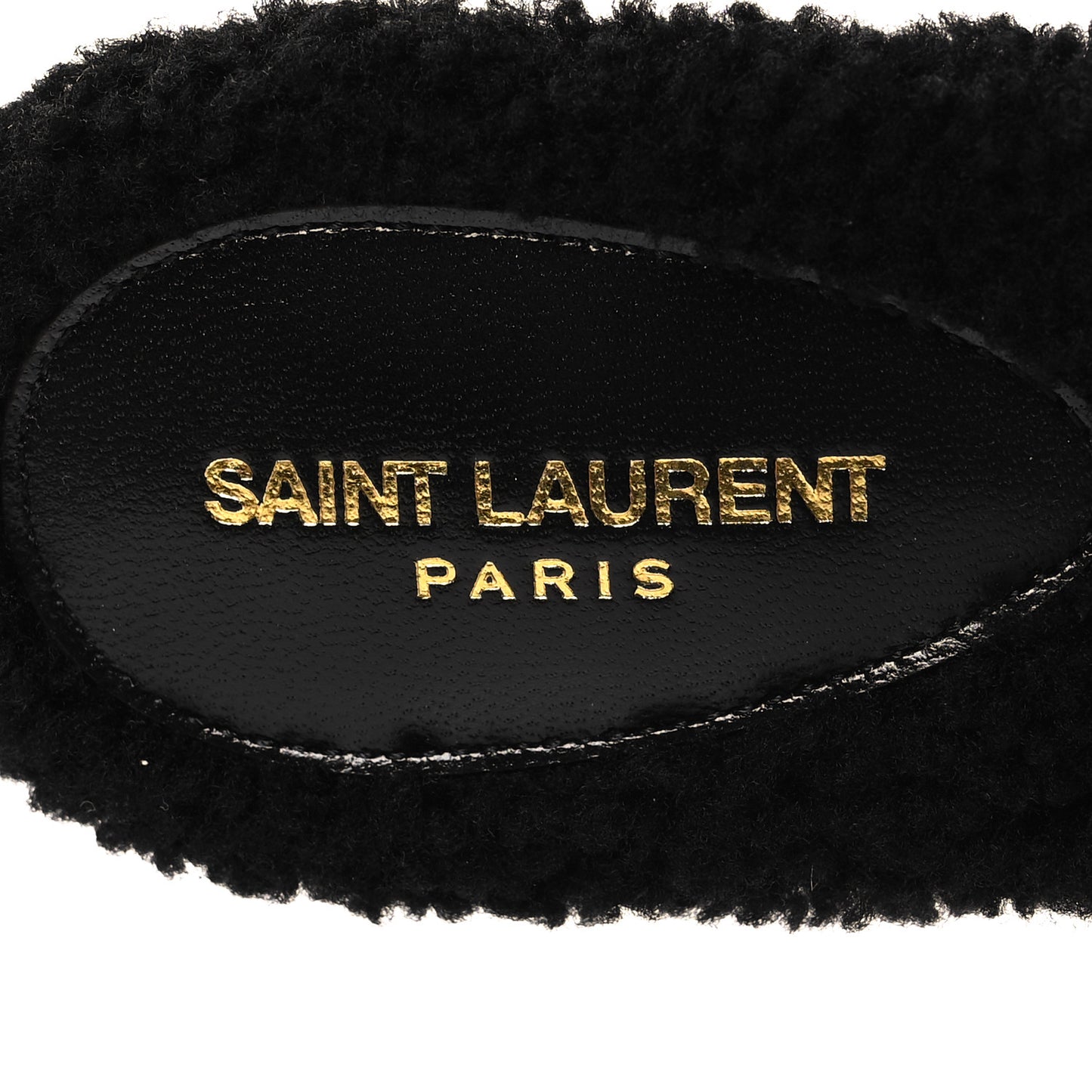 Shearling Tribute Flat Mules 37.5 Black