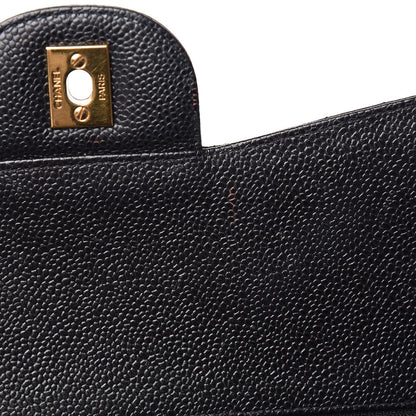Chanel Caviar Quilted Jumbo Double Flap Black 14 of 14
