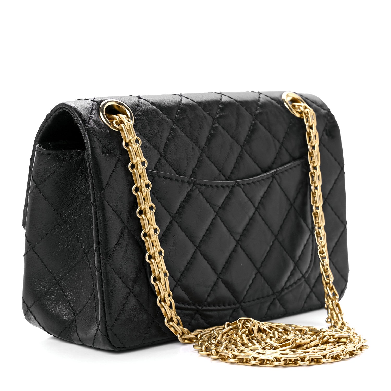 Chanel Aged Calfskin Quilted 2.55 Reissue Mini Flap Black 3 of 13