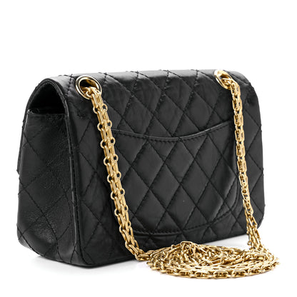 Chanel Aged Calfskin Quilted 2.55 Reissue Mini Flap Black 3 of 13