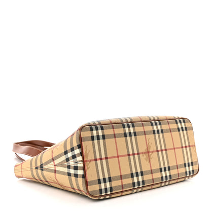 Burberry Haymarket Check Small Tote Brown 4 of 11
