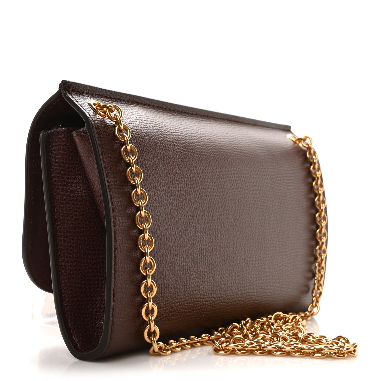 Small Classic Grain Amberley Convertible Clutch Oxblood