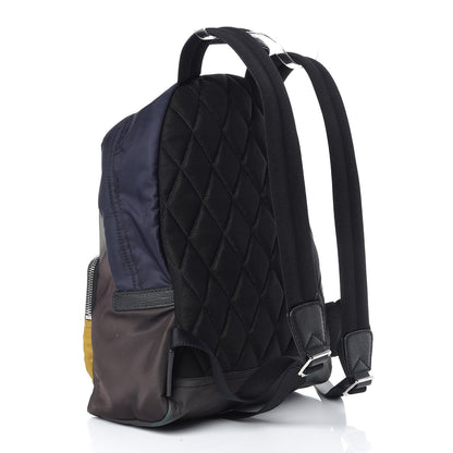 Burberry Nylon Check Print Abbeydale Simple Backpack Dark Forest Green 3 of 9