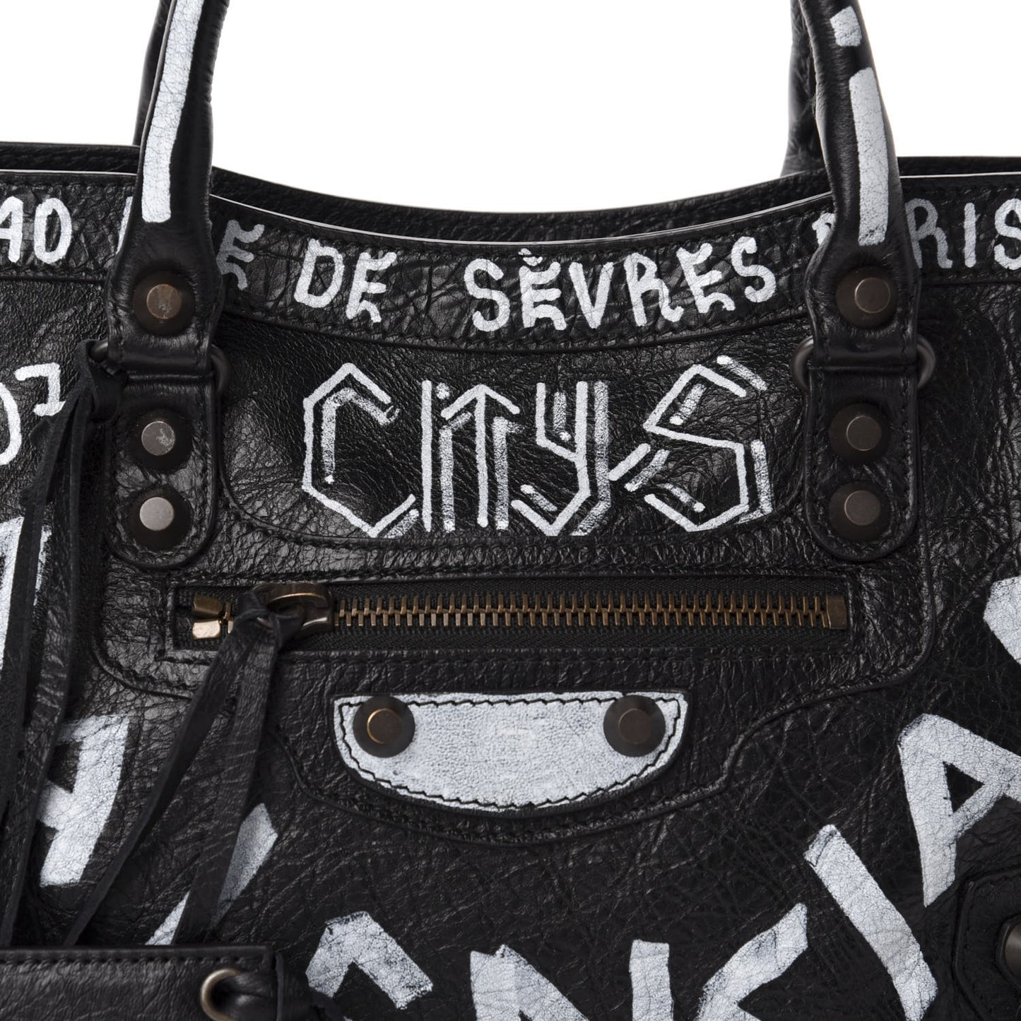 Agneau Classic Hardware Graffiti All Over S City Black
