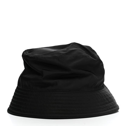 Prada Re-Nylon Metal Triangle Logo Womens Bucket Hat M Black 4 of 8