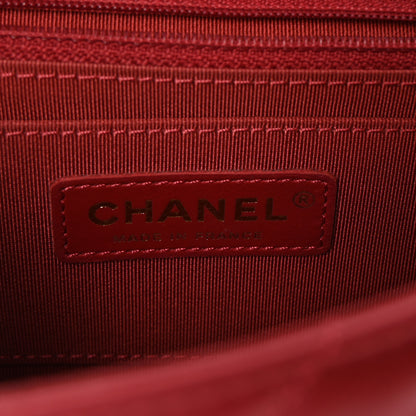 Chanel Calfskin Chevron Quilted Mini Statement Flap Red 6 of 10
