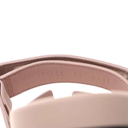 Hermes Suede Goatskin Womens Chypre Sandals 38 Rose Porcelaine 7 of 9