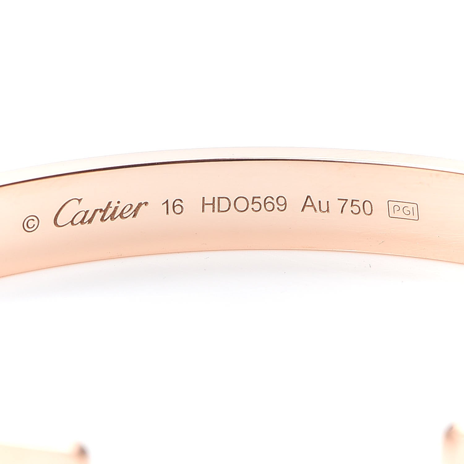 Cartier 18K Pink Gold LOVE Cuff Bracelet 16 4 of 4