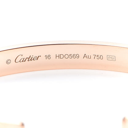 Cartier 18K Pink Gold LOVE Cuff Bracelet 16 4 of 4