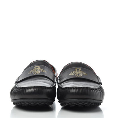Gucci Nappa Mens Bee Driver Loafers 9.5 Black 2 of 17