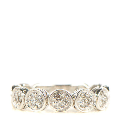 John Hardy Sterling Silver Pave Diamond Slim Dot Ring 7 1 of 5