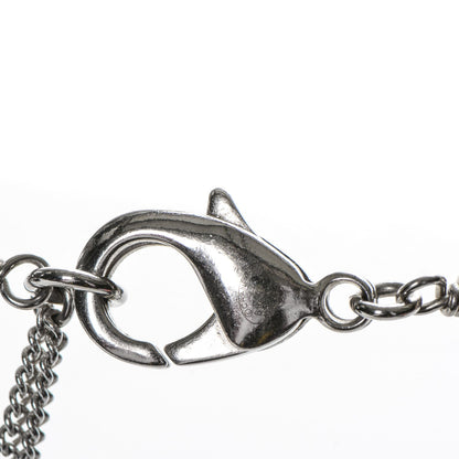 Chanel Pearl Bead Enamel CC Long Necklace Silver Black Grey 5 of 6