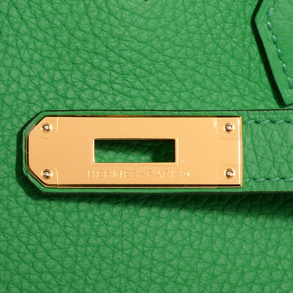 Hermes Taurillon Clemence Birkin 35 Bambou Bamboo 6 of 12