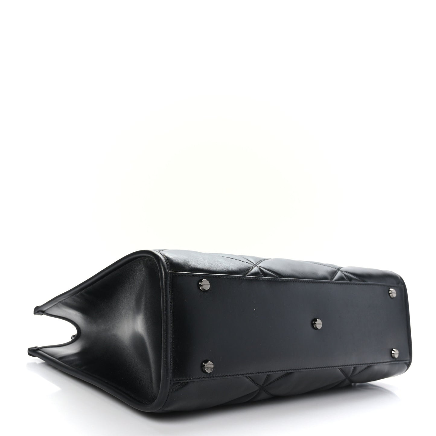 Lambskin Cloud Quilted Large Travia Tote Black