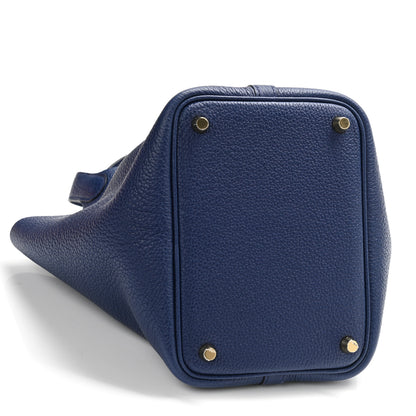 Hermes Taurillon Clemence Picotin Lock 18 PM Bleu Saphir 4 of 11