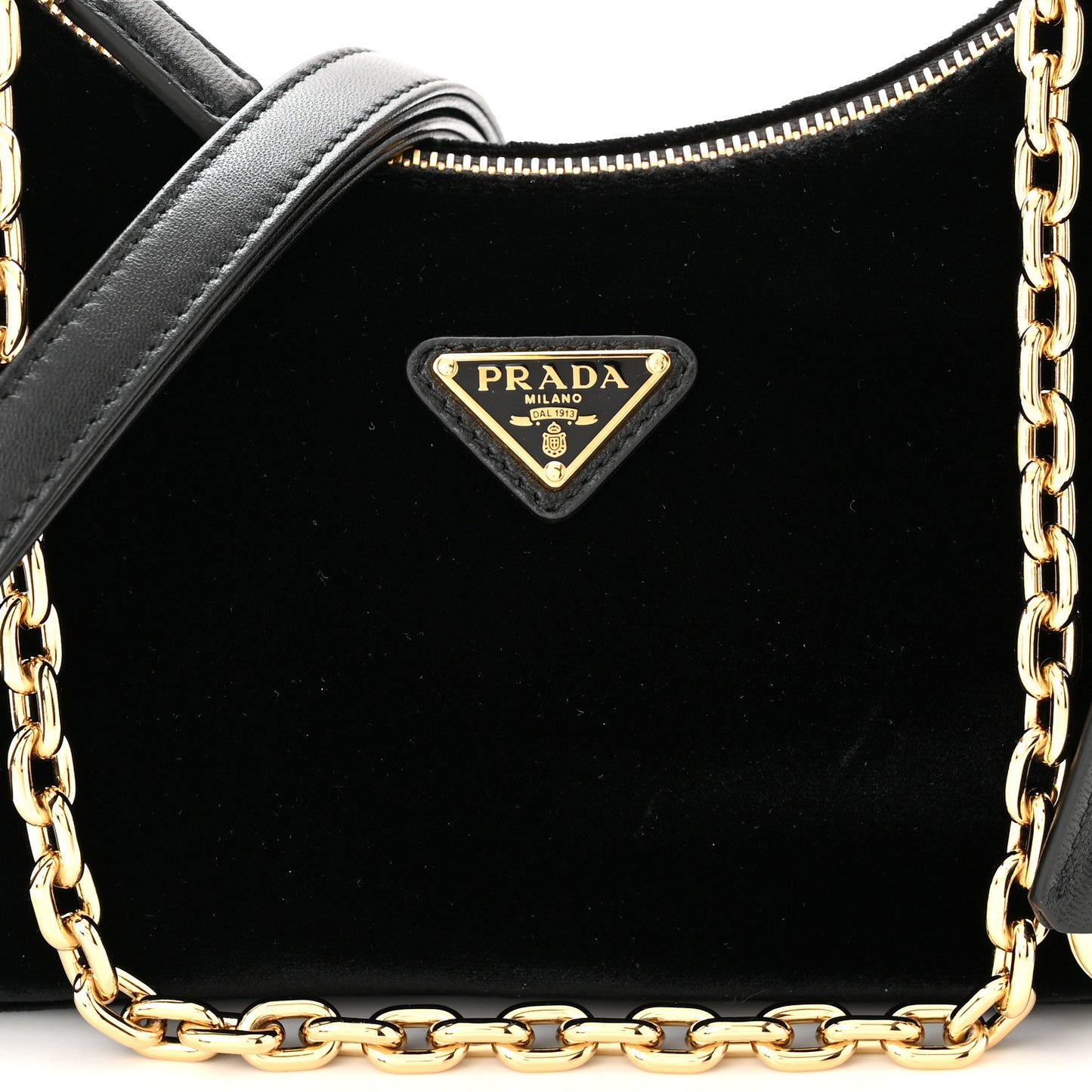 Velvet Nappa Mini Re-Edition Shoulder Bag Black