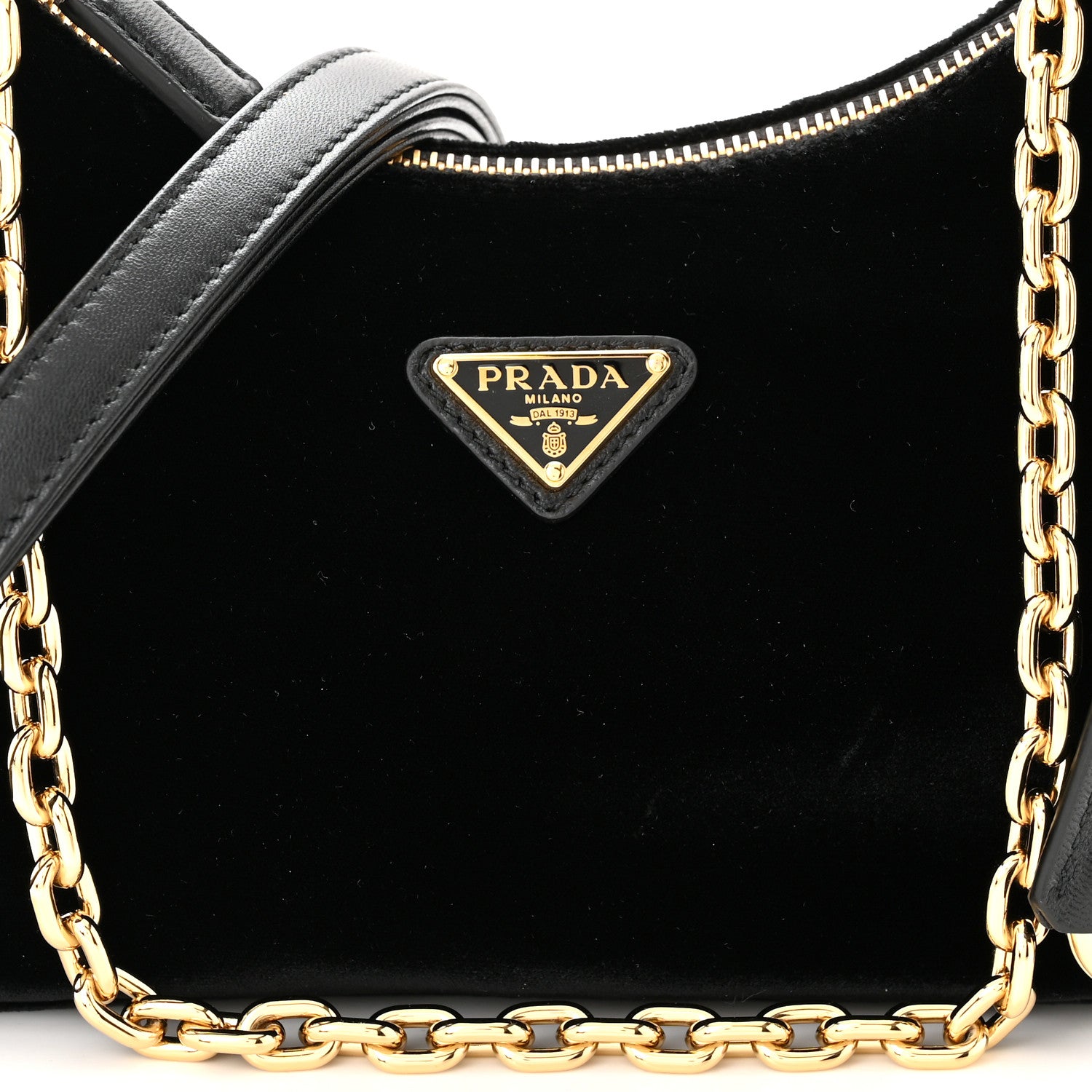 Prada Velvet Nappa Mini Re-Edition Shoulder Bag Black 9 of 12