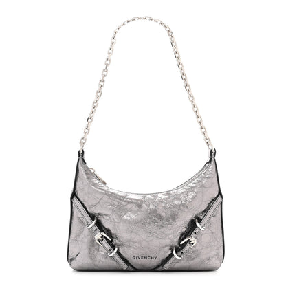 Givenchy Metallic Calfskin Mini Voyou Bag Silver 1 of 10