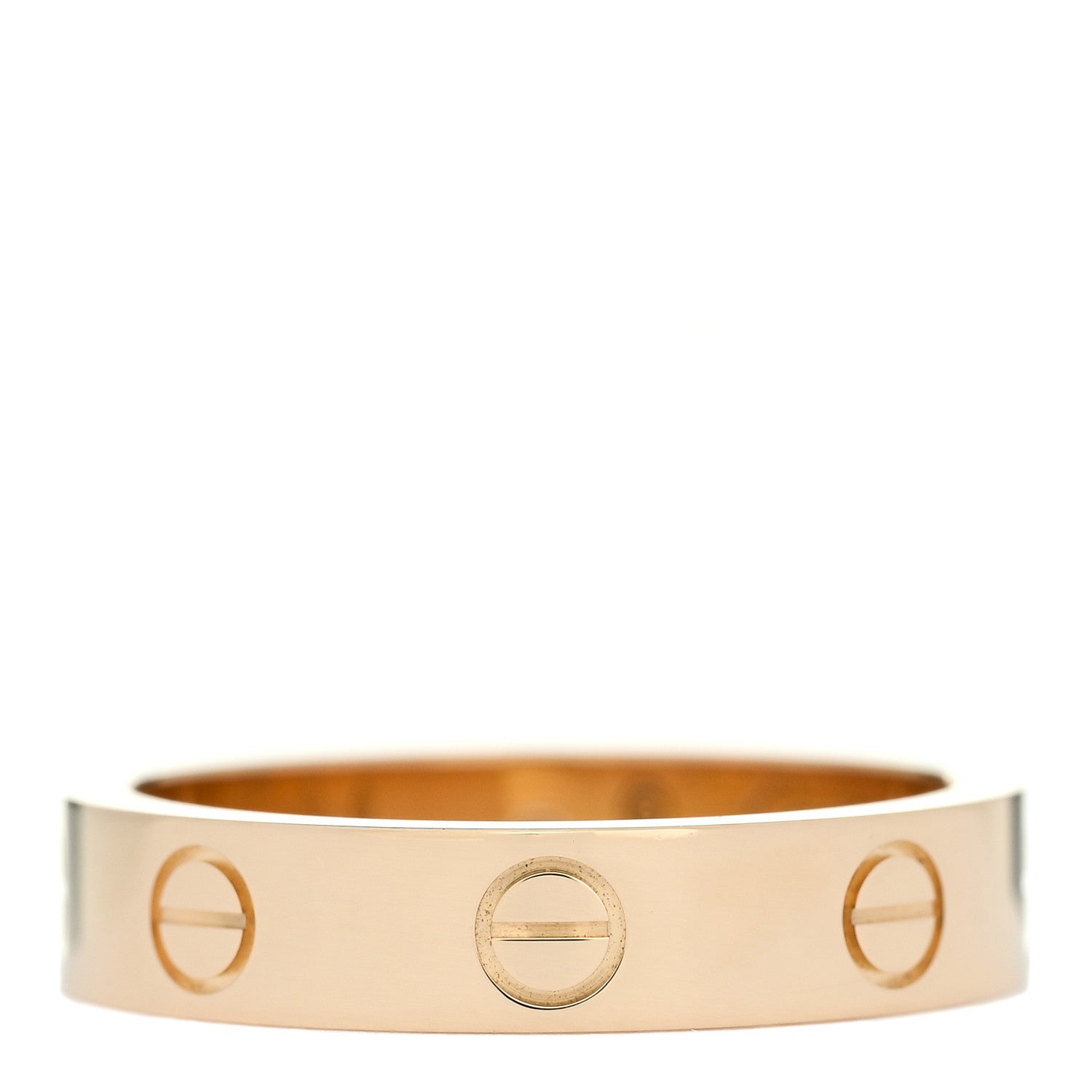 Cartier 18K Yellow Gold Diamond 4mm LOVE Wedding Band Ring 51 5.75 2 of 4