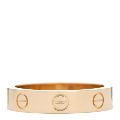 Cartier 18K Yellow Gold Diamond 4mm LOVE Wedding Band Ring 51 5.75 2 of 4