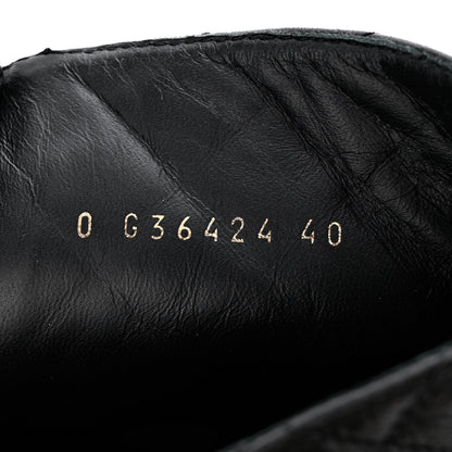 Chanel Shiny Calfskin Quilted Lace Up Combat Boots 40 Black 6 of 9