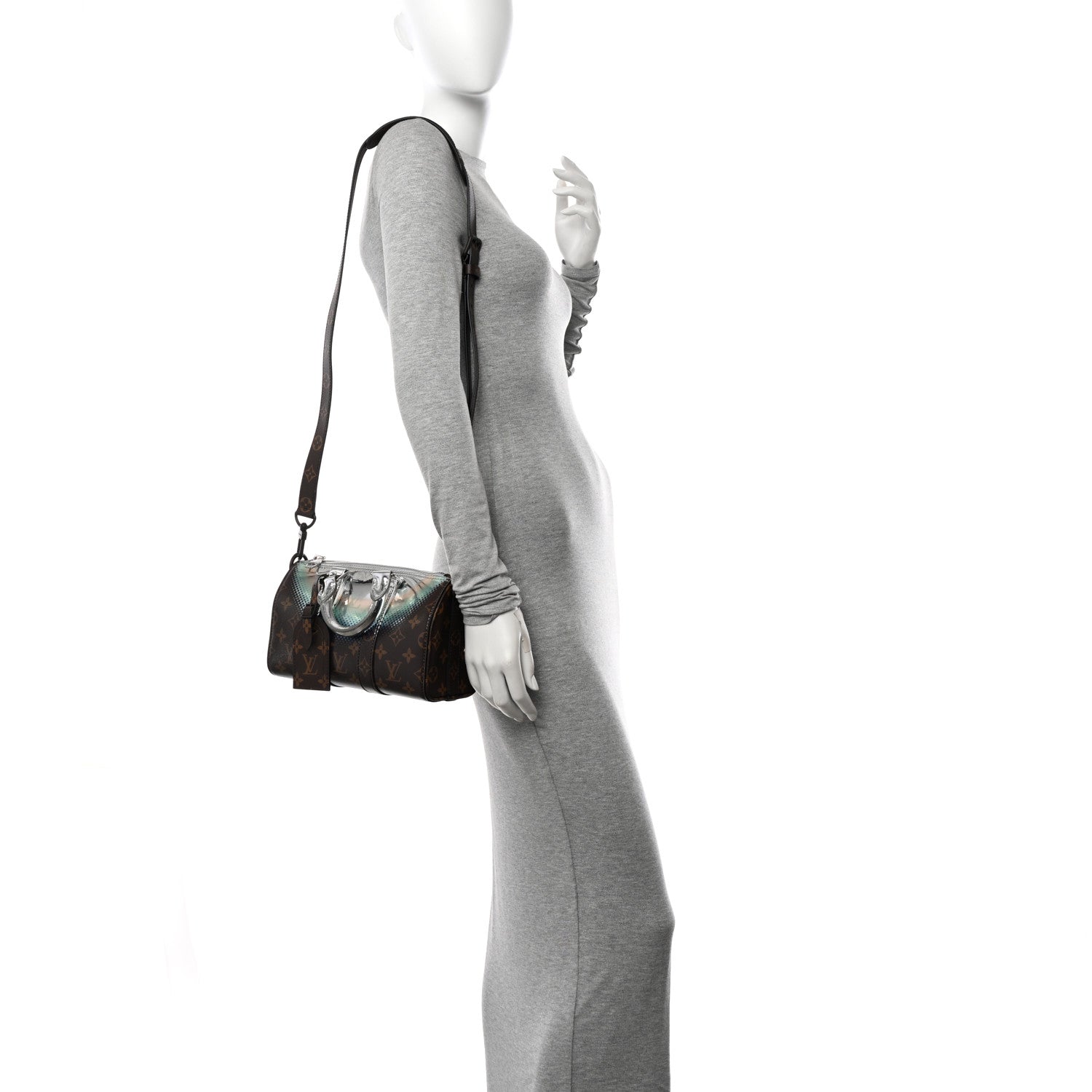 Louis Vuitton Metallic Nebula Monogram Keepall Bandouliere 25 Brown 2 of 9