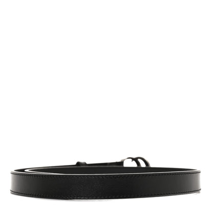 Gucci Plutone Calfskin Palladium Double G 20mm Belt 70 28 Black 2 of 5