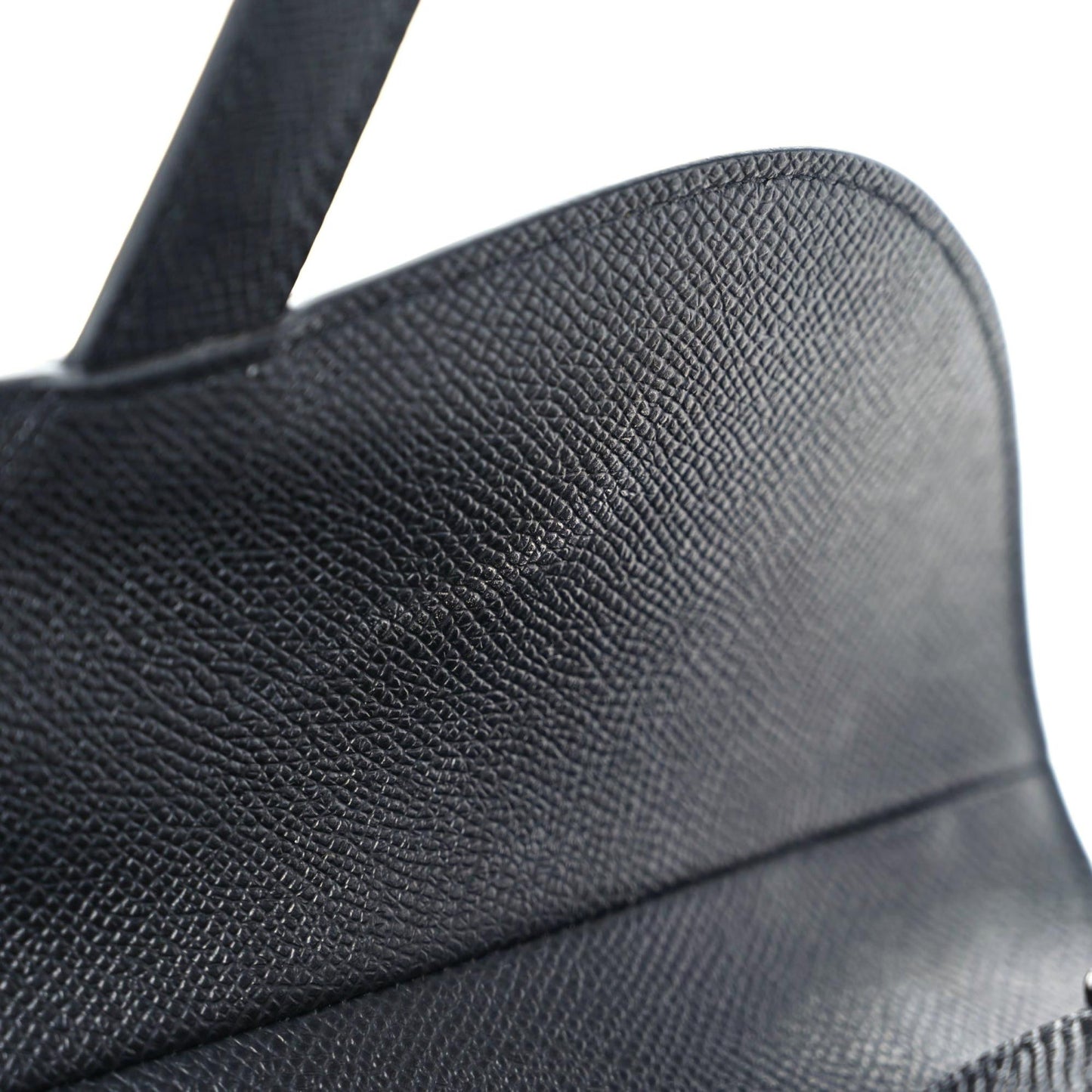 Grained Calfskin Saddle Bag Black