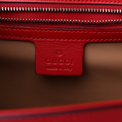Gucci Calfskin Snakeskin Medium Lilith Top Handle Bag Red 6 of 10