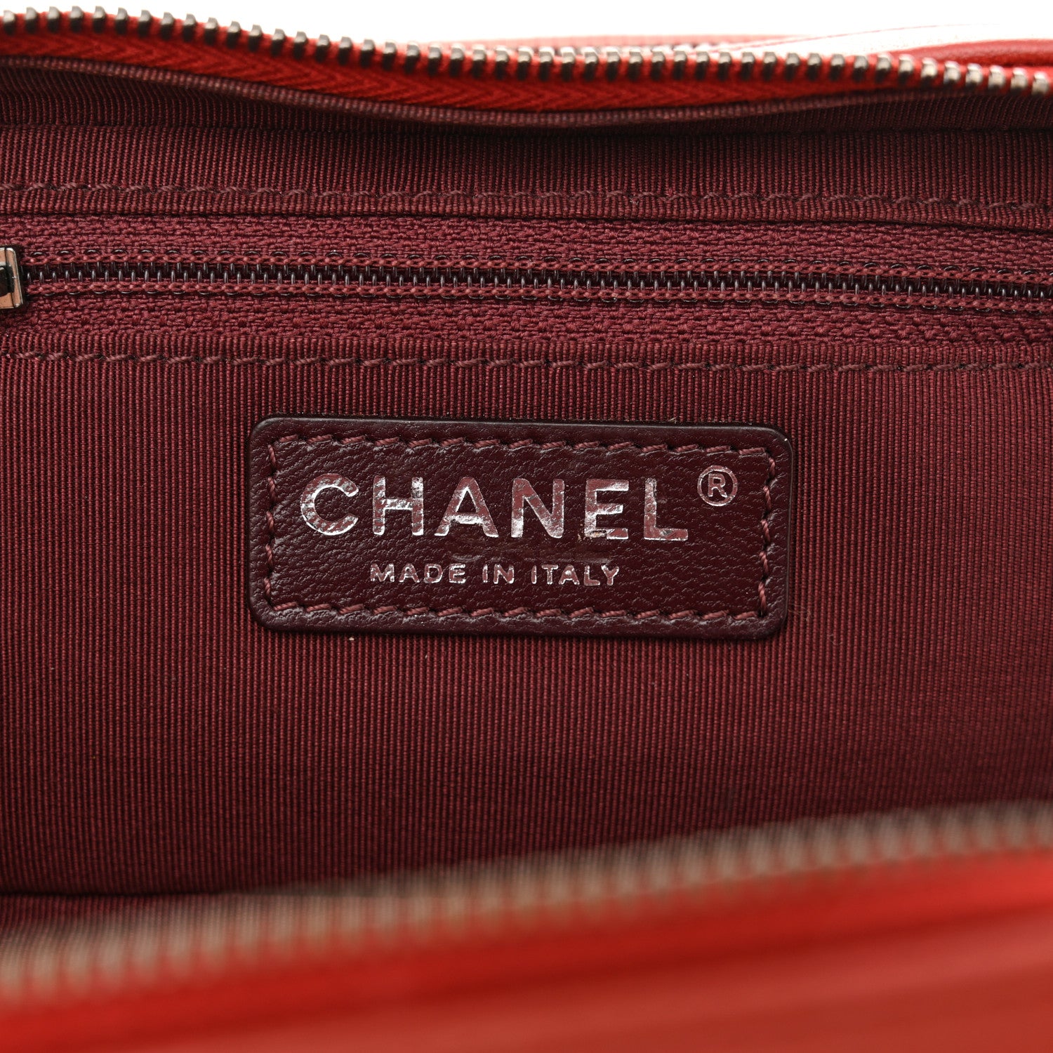 Chanel Lambskin Quilted Mini Coco Boy Camera Case Red 7 of 12