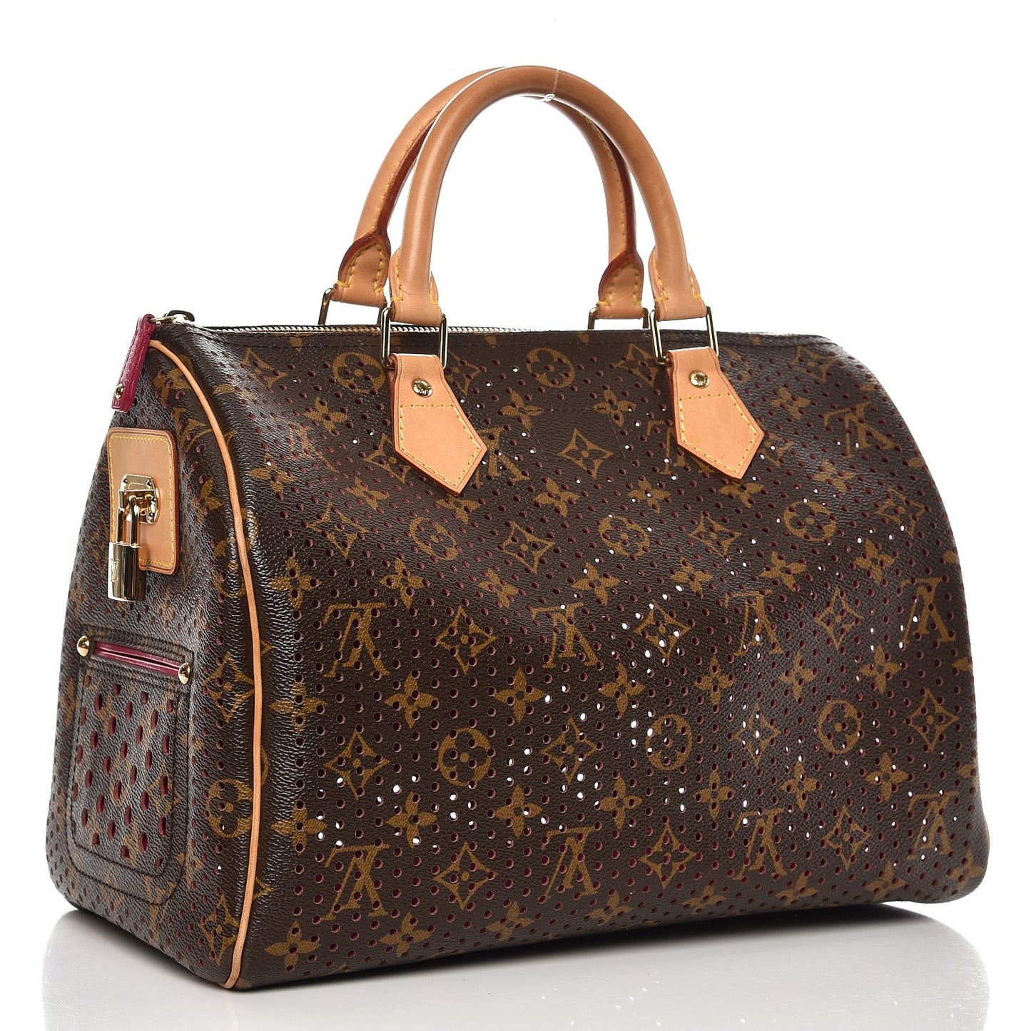 Monogram Perforated Speedy 30 Fuchsia