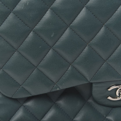 Chanel Lambskin Quilted Jumbo Single Flap Turquoise 9 of 14