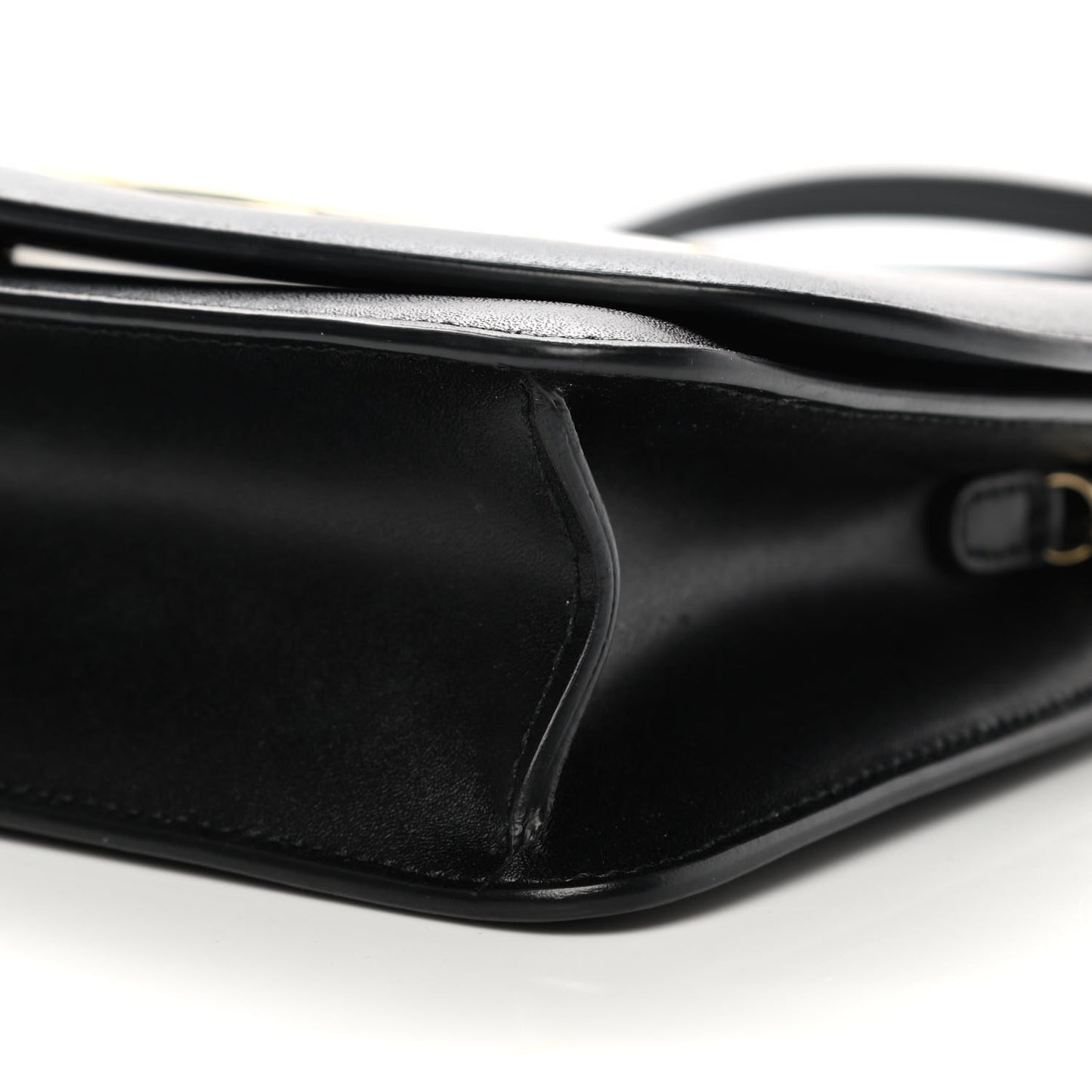 Calfskin Vela Crossbody Bag Black