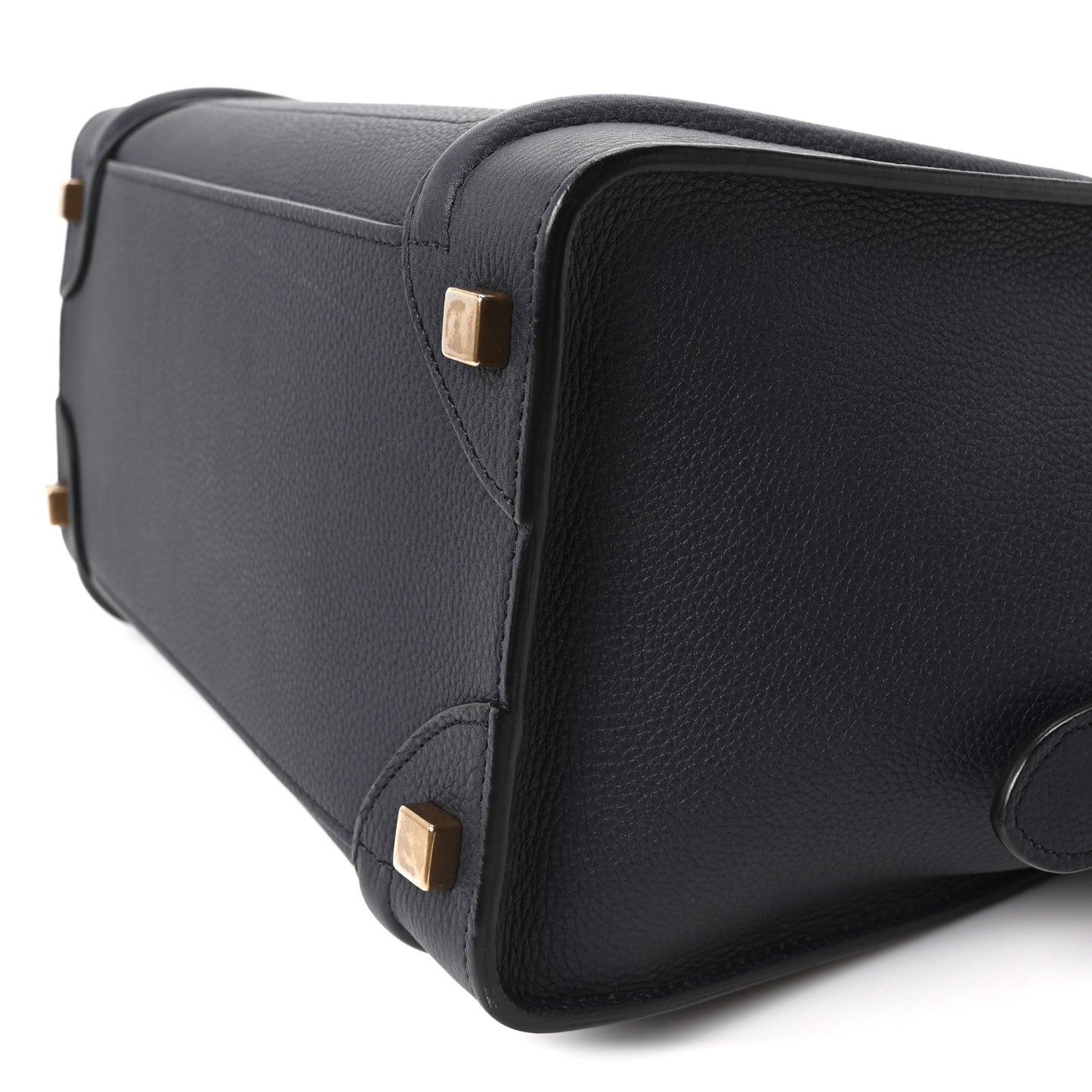Drummed Calfskin Micro Luggage Black
