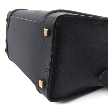 Celine Drummed Calfskin Micro Luggage Black 10 of 10