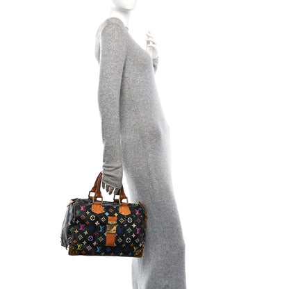 Louis Vuitton Monogram Multicolor Speedy 30 Black 2 of 13