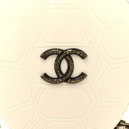 Chanel Plexiglass Shell CC Round Minaudiere Clutch White 7 of 10