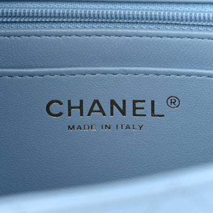 Chanel Lambskin Quilted Mini Rectangular Flap Light Blue 6 of 11