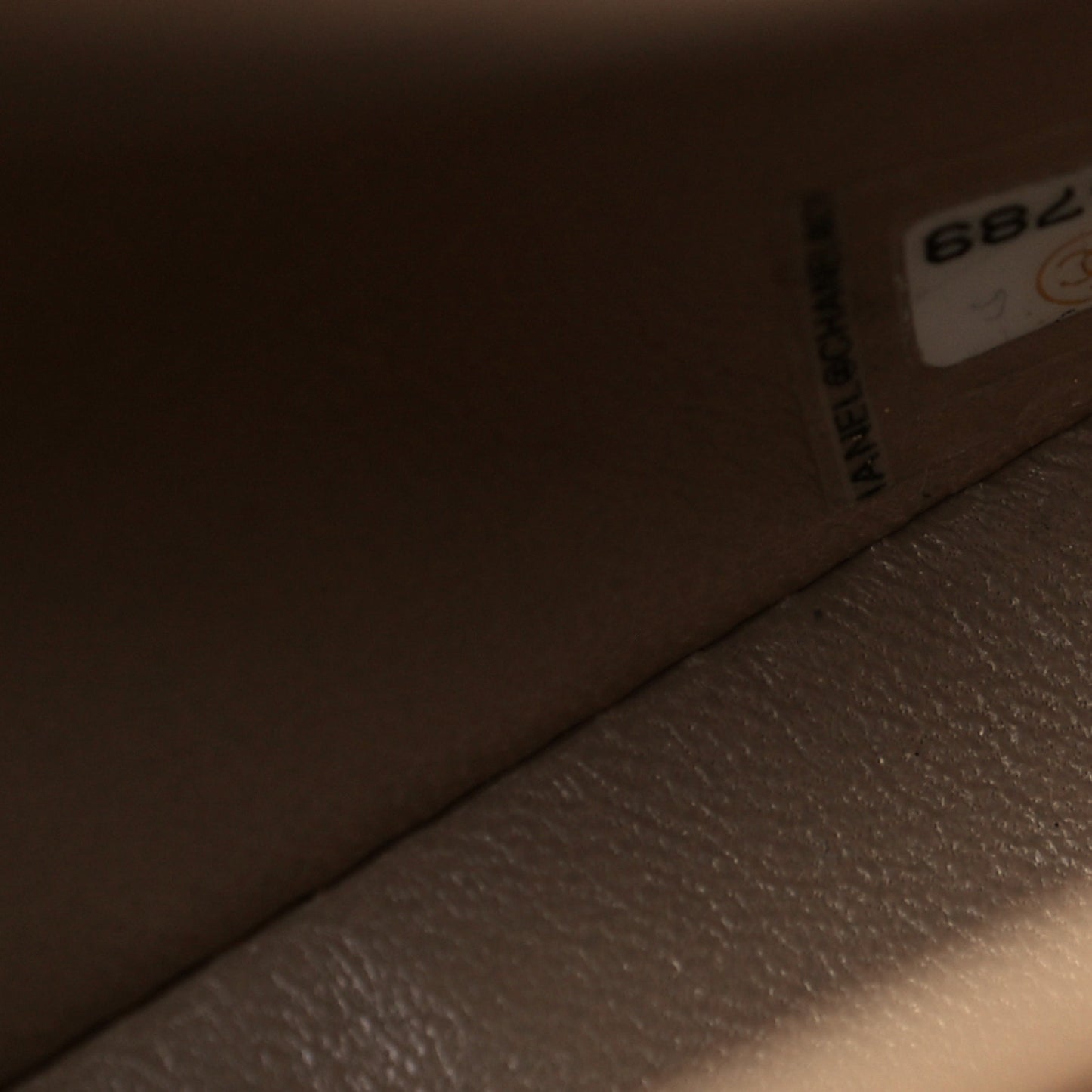 Iridescent Caviar Quilted Medium Double Flap Dark Beige