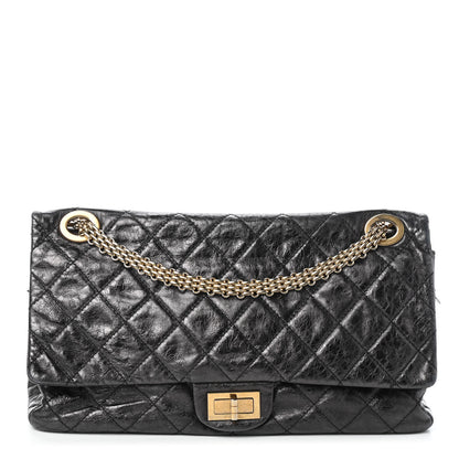 Chanel Metallic Aged Calfskin Quilted 2.55 Reissue 227 Flap Black 1 of 10