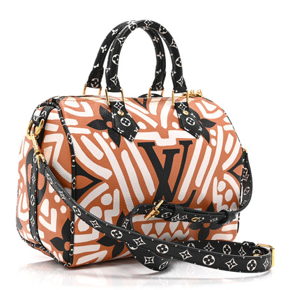 Louis Vuitton Monogram Giant Crafty Speedy Bandouliere 25 Creme Caramel 3 of 9