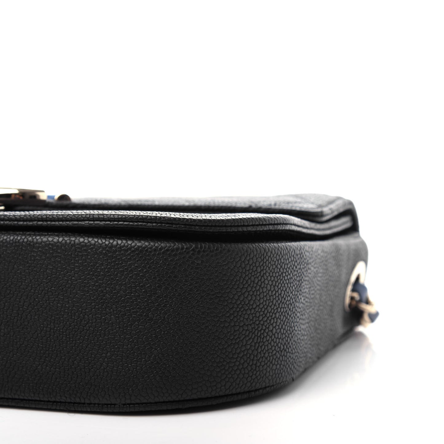 Grained Calfskin Quilted Medium Cuba Top Handle Flap Black