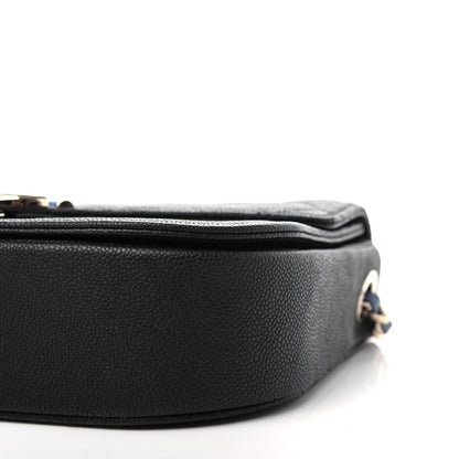 Chanel Grained Calfskin Quilted Medium Cuba Top Handle Flap Black 9 of 10