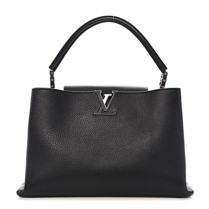Louis Vuitton Taurillon Capucines MM Black Petale 1 of 10