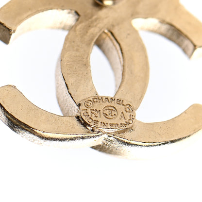Chanel Crystal CC Crown Earrings Gold 4 of 4
