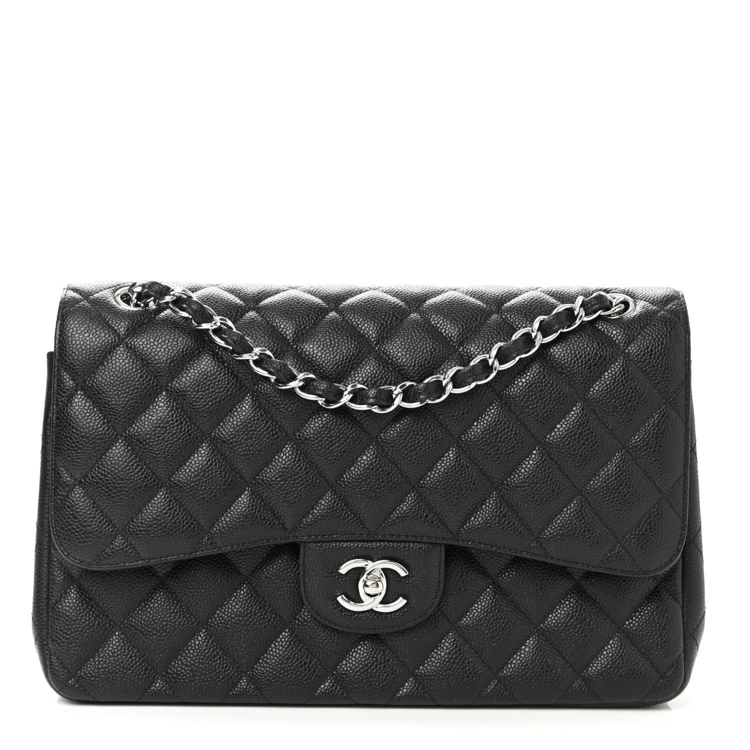 Chanel Caviar Quilted Jumbo Double Flap Black 1 of 11